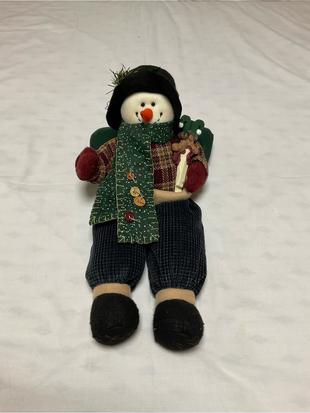 Vintage TB Toy Trading Co. Snowman Plush Shelf Sitter Doll